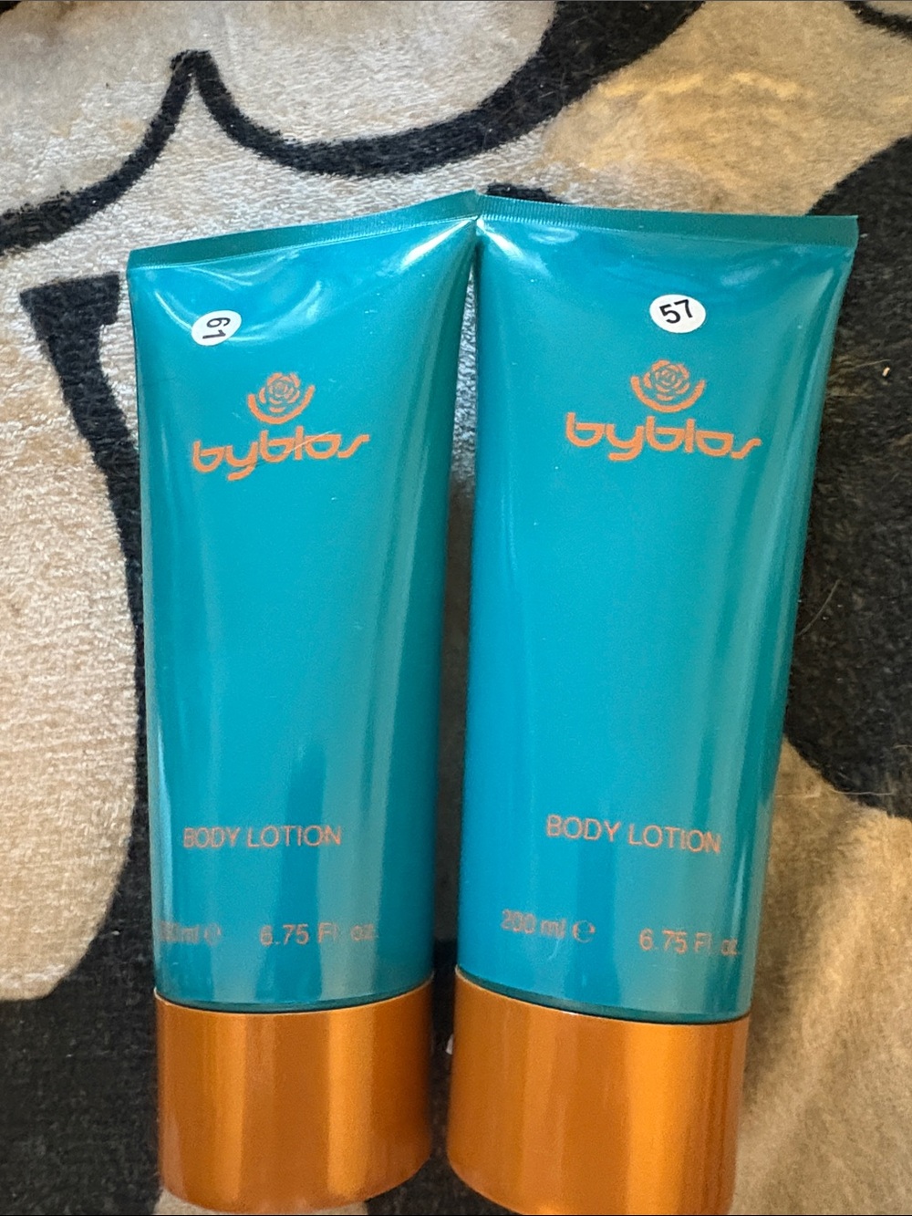 Byblos Turquoise and Gold Body Lotion Duo